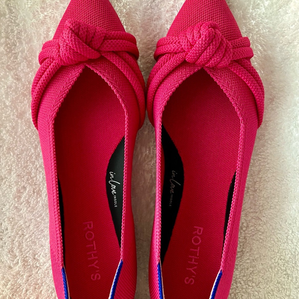 Rothy's Fuchsia Knotted Flats